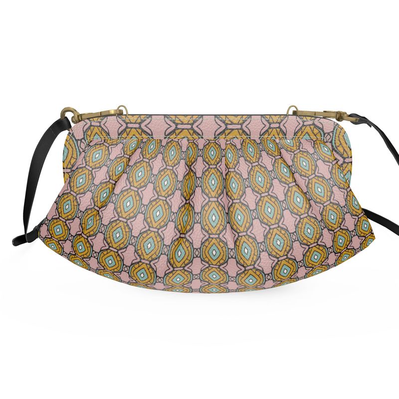 Gold Nouveau 4 Pleated Soft Frame Bag