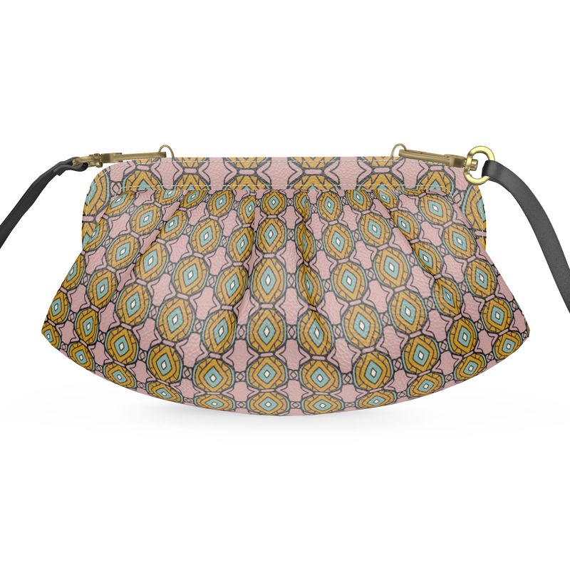 Gold Nouveau 4 Pleated Soft Frame Bag