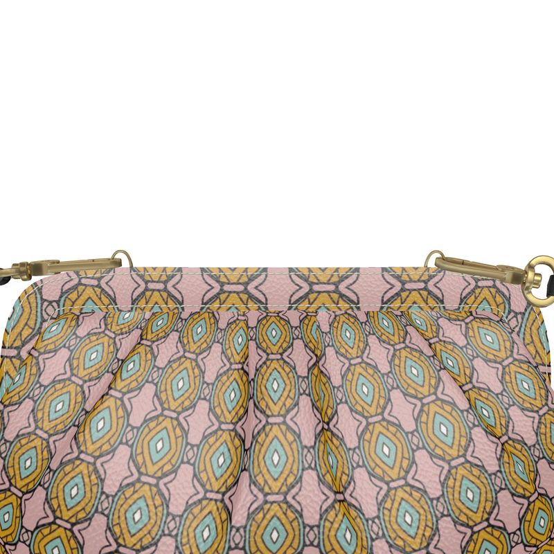 Gold Nouveau 4 Pleated Soft Frame Bag